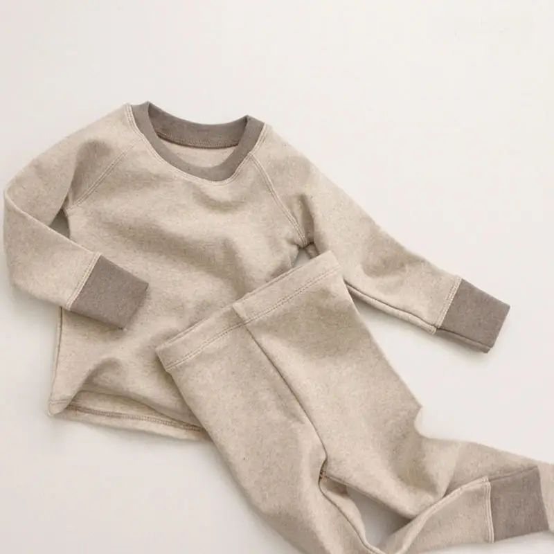 Korean Style Baby Suit Grey Cotton Spring Autumn - Image 3