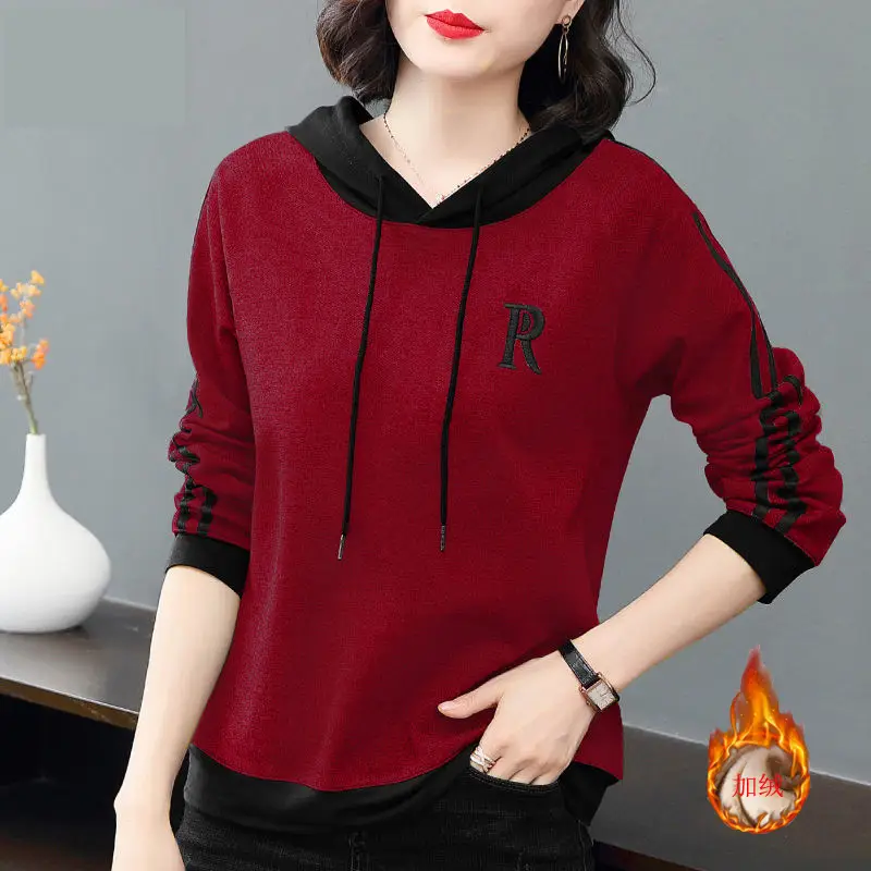 Green Fleece Hooded Sweatshirt for Women Long Sleeve - Image 6
