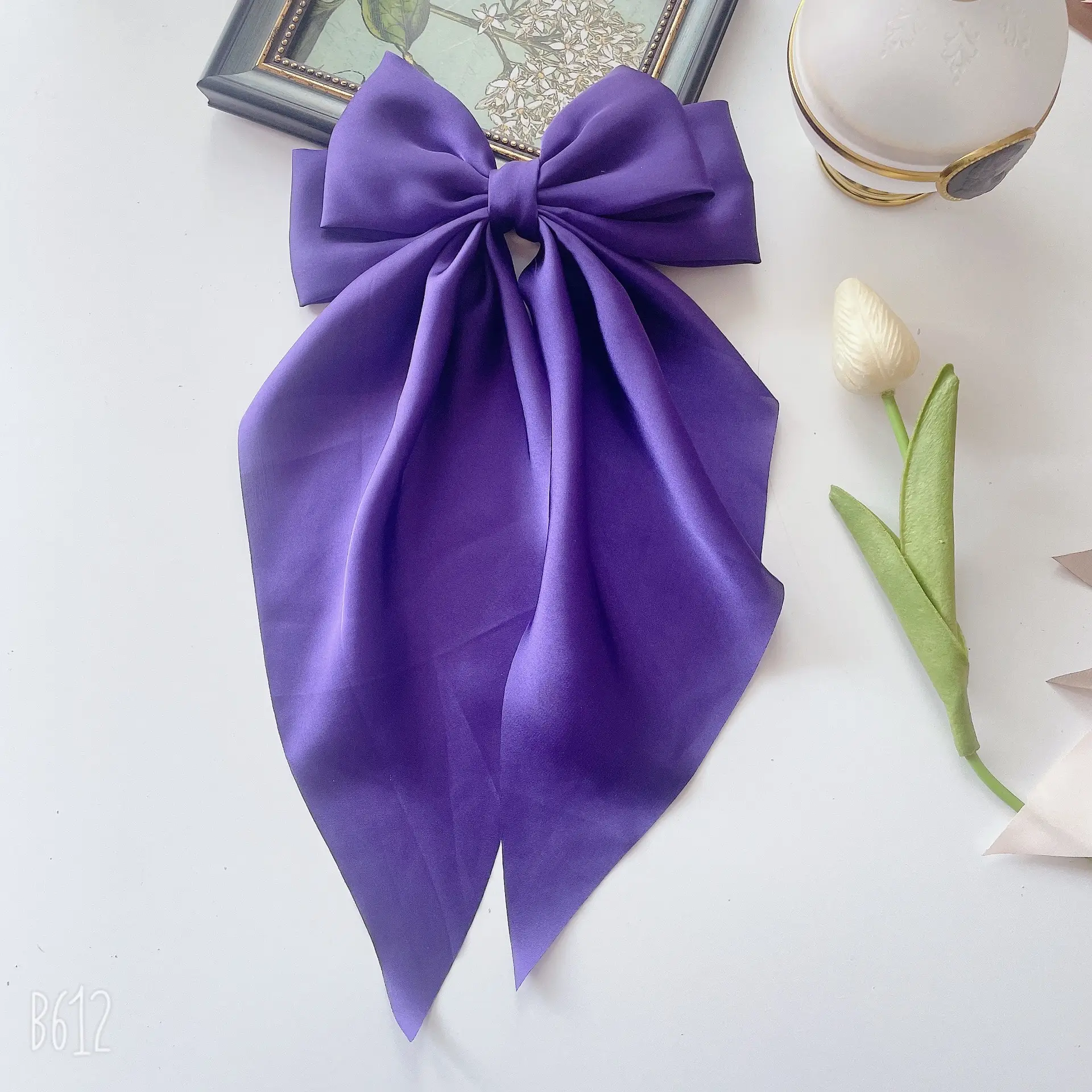 Black Bow Hairpin for Women's Back of Head - Image 15