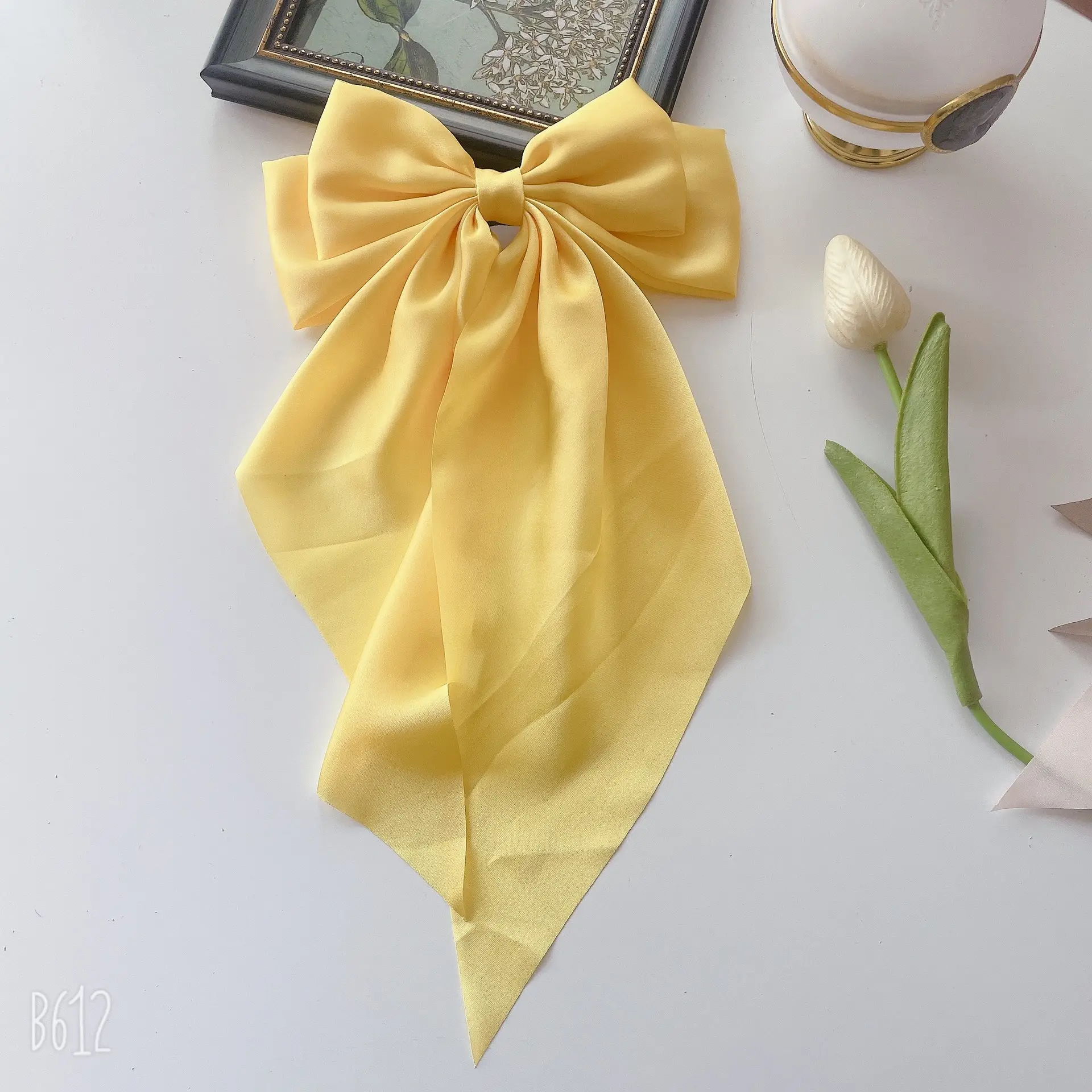 Black Bow Hairpin for Women's Back of Head - Image 16