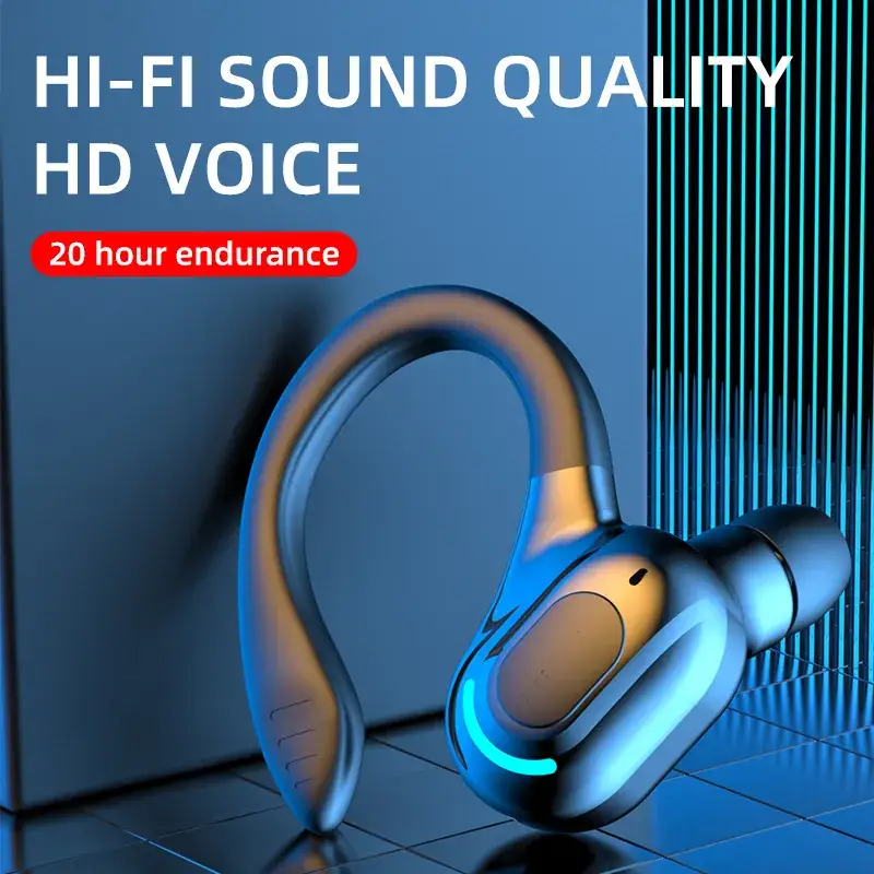 Wireless Bluetooth Headset with LED Light & Cross-Border Design