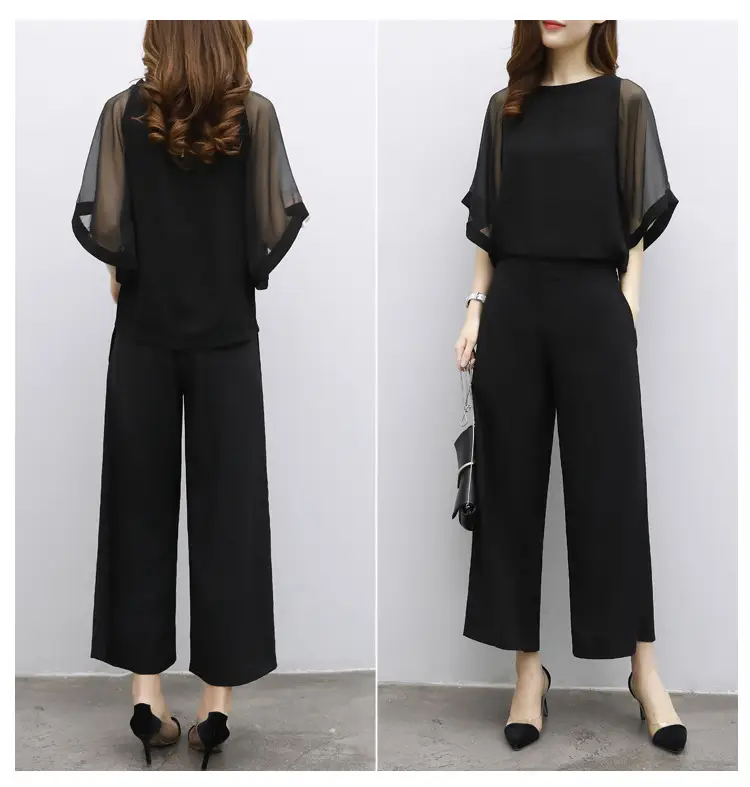Black Korean Style Women's 2-Piece Slimming Set — feature 4