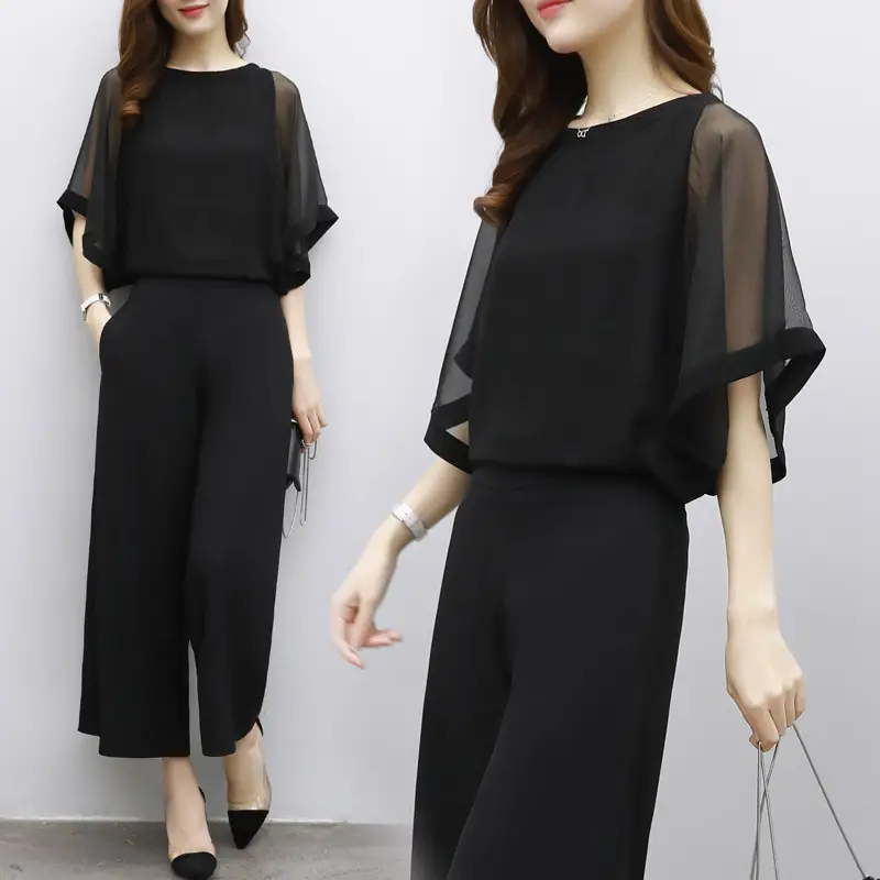 Black Korean Style Women's 2-Piece Slimming Set — feature 7