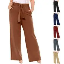 Women's Grey High-Waisted Casual Pants Capri Length — feature 15