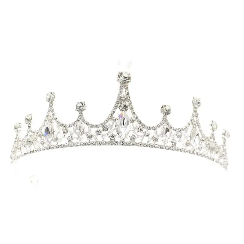 Black Crystal Bridal Tiara Crown for Girls - Image 6
