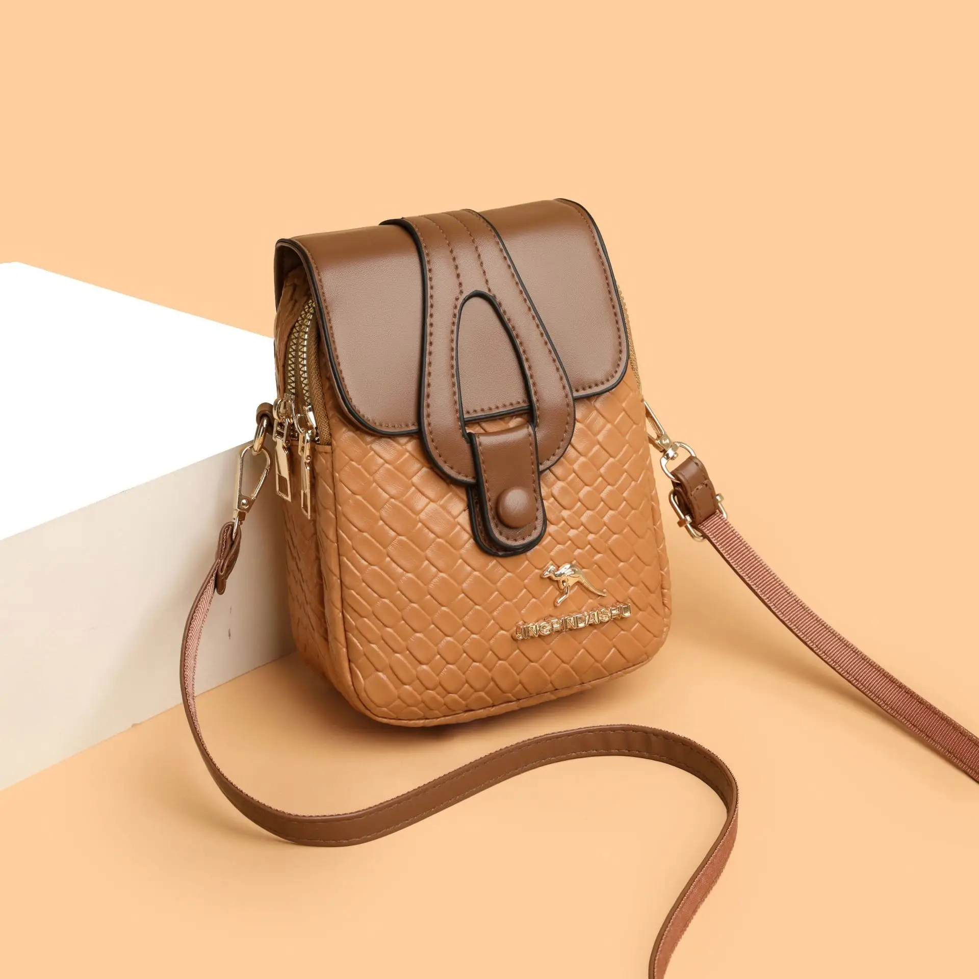 Red Crossbody Bag for Women with Adjustable Strap - Image 9