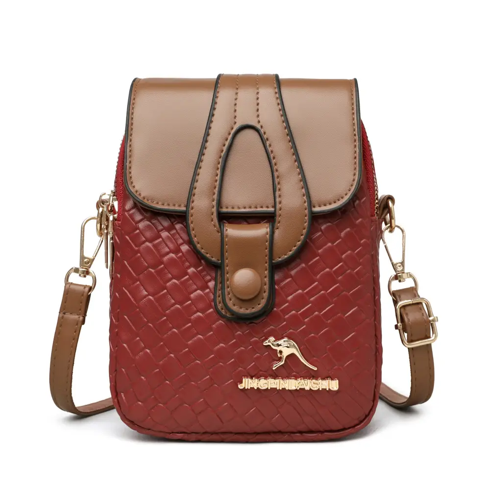 Red Crossbody Bag for Women with Adjustable Strap - Image 5