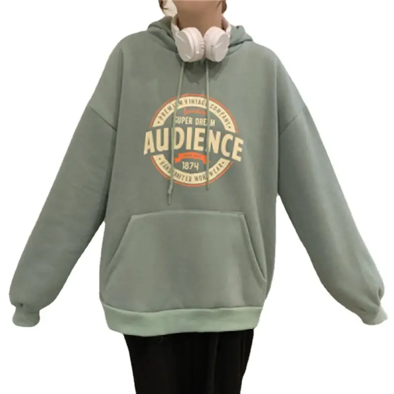 Women Fleece Hoodie Set Antique Green Red