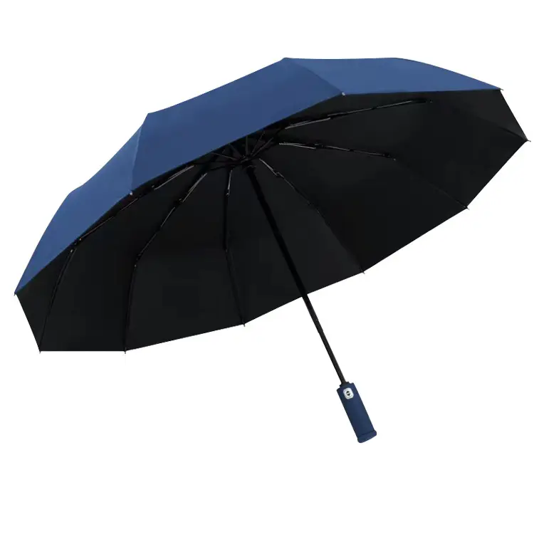 LED Folding Sun Umbrella Black Waterproof - Image 12