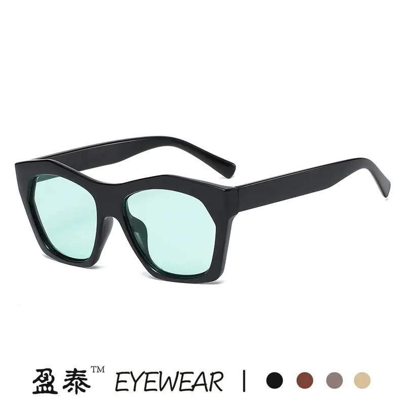 Black Frame Retro Sunglasses UV-Proof Black - Image 9
