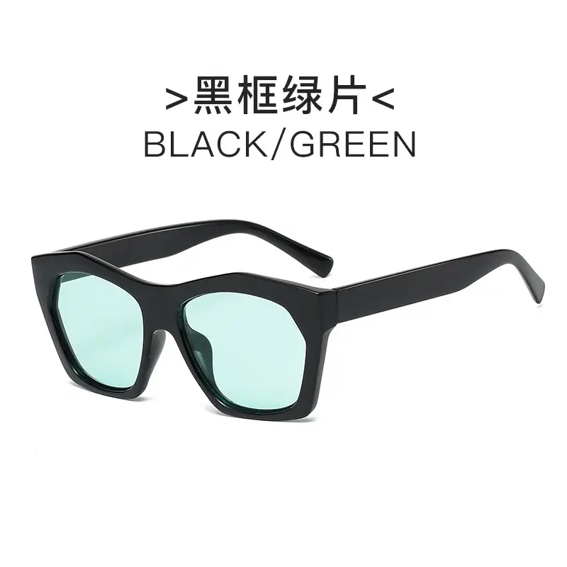 Black Frame Retro Sunglasses UV-Proof Black - Image 6