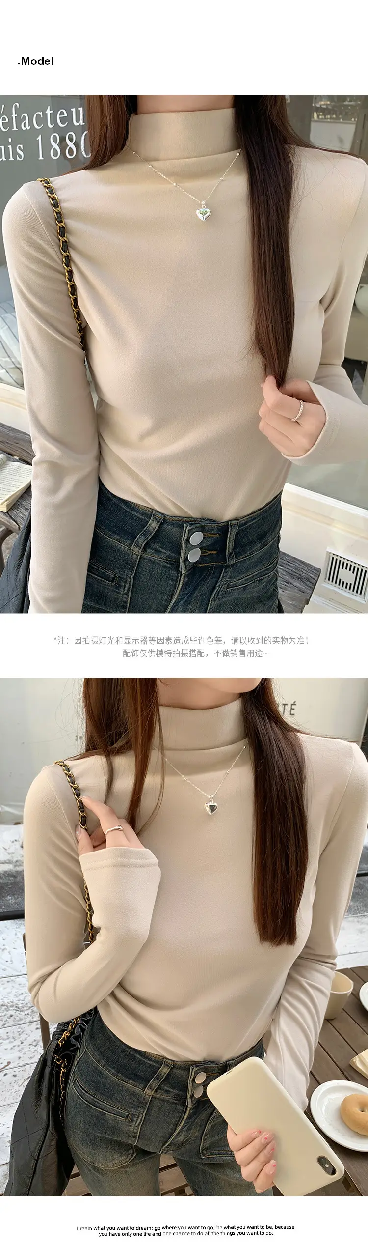 Double-Sided Velvet Collar Shirt Women Black Slim Fit — feature 4