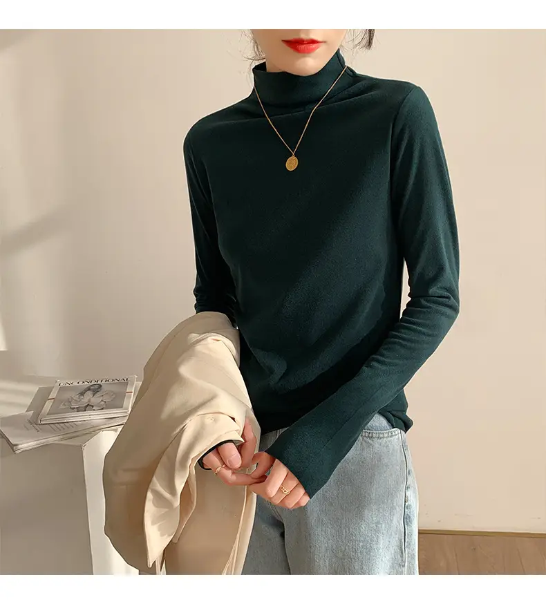 Double-Sided Velvet Collar Shirt Women Black Slim Fit — feature 42