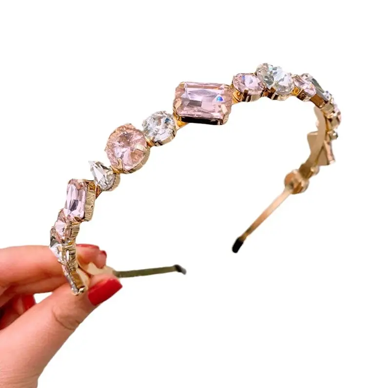 Green Rhinestone Hairpin Band for Women - Image 11