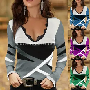 Blue Sparkly V-Neck Long Sleeve Tight Women's Dress — feature 1
