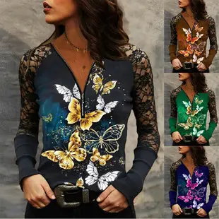 Blue Sparkly V-Neck Long Sleeve Tight Women's Dress — feature 9