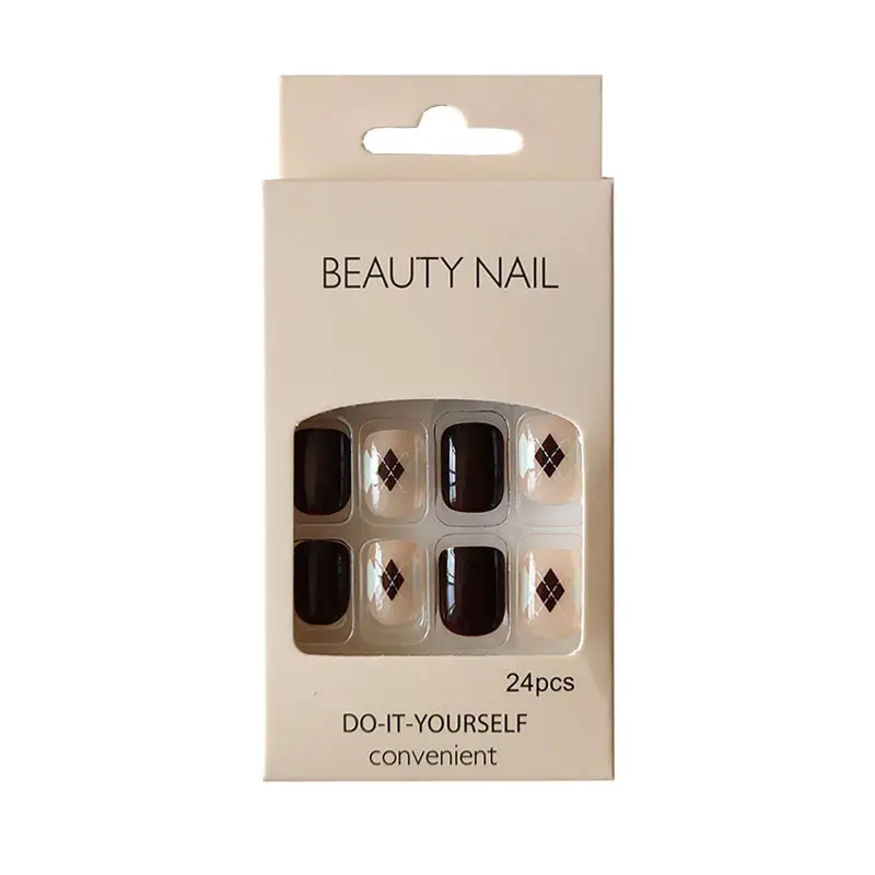 Autumn Rhombus Nail Patches for Women