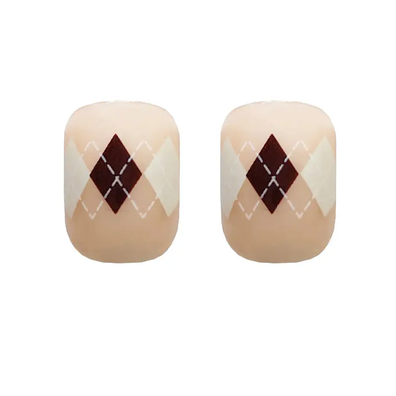 Autumn Rhombus Nail Patches for Women