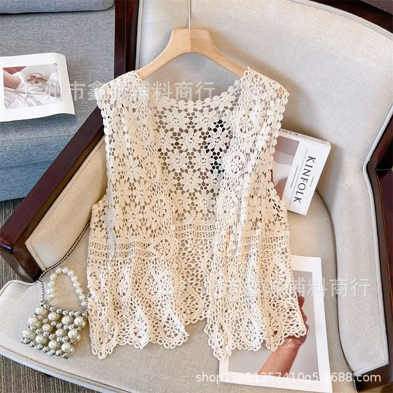 Women's V-neck Knitted V-Neck Vest Blouse - Image 16