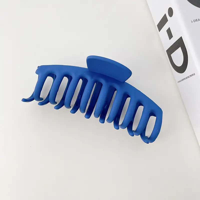 Blue Hair Clip with Resin Material for Women