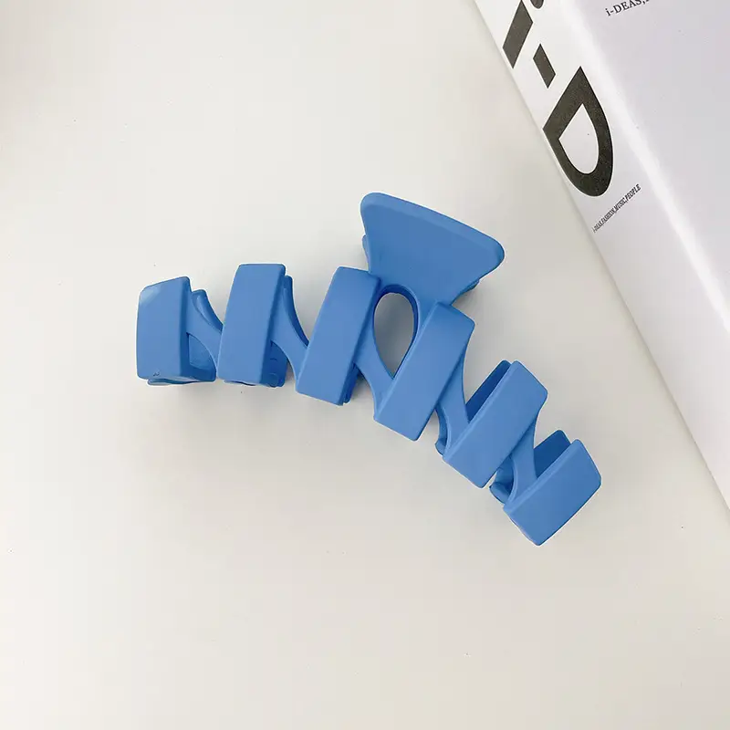 Blue Hair Clip with Resin Material for Women