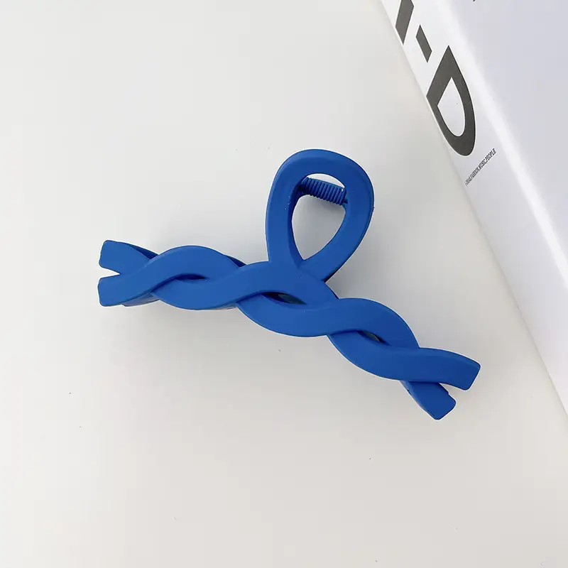 Blue Hair Clip with Resin Material for Women