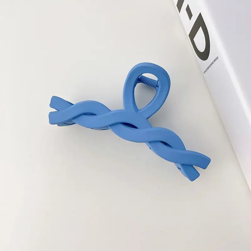 Blue Hair Clip with Resin Material for Women
