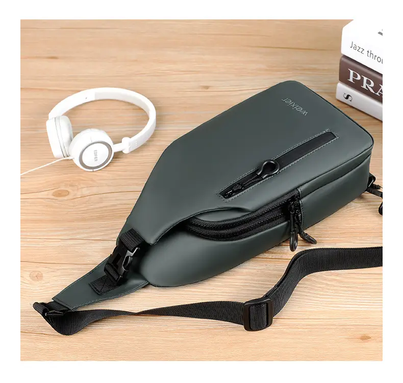 Men's Waterproof Crossbody Bag Black Lightweight — feature 21