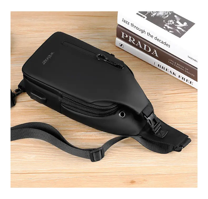 Men's Waterproof Crossbody Bag Black Lightweight — feature 25