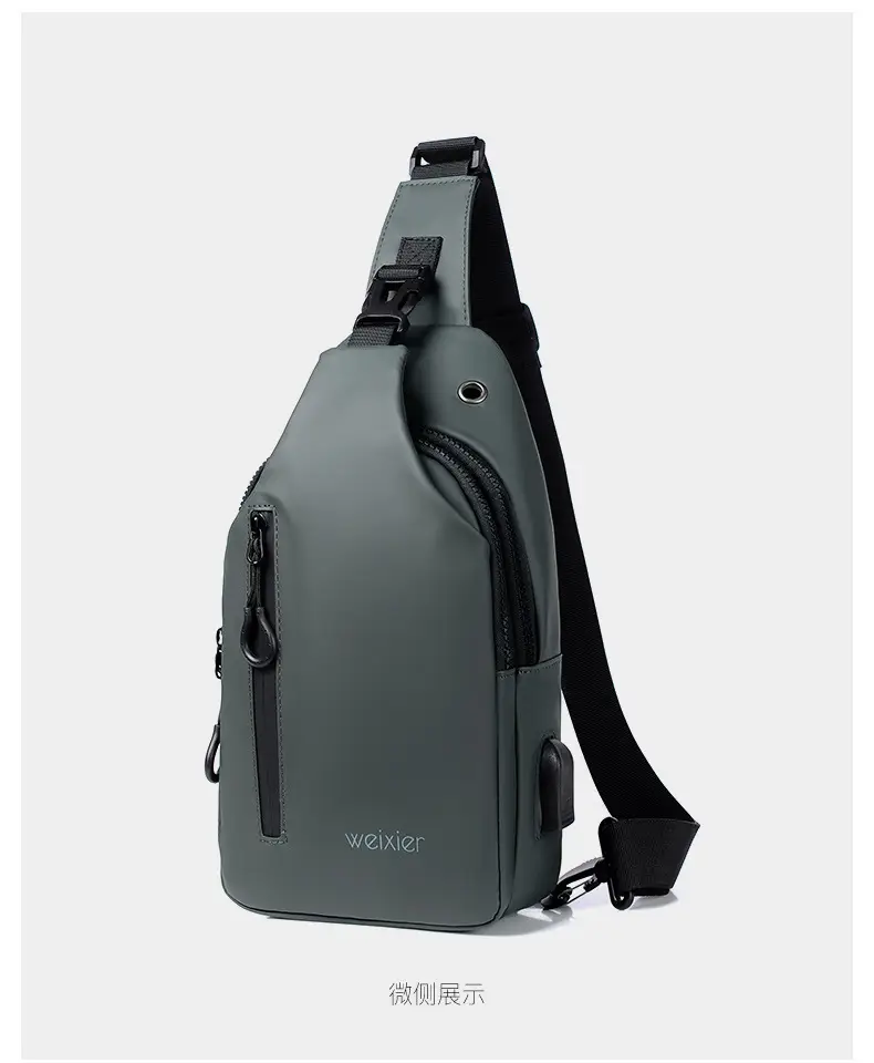 Men's Waterproof Crossbody Bag Black Lightweight — feature 29