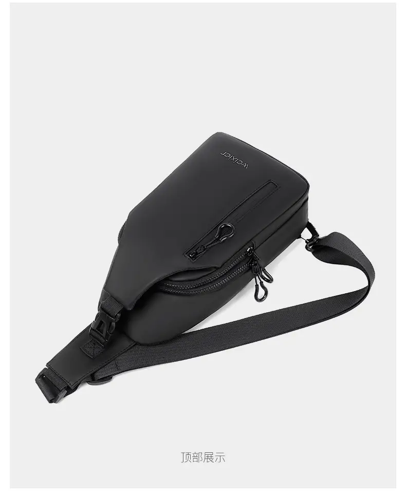 Men's Waterproof Crossbody Bag Black Lightweight — feature 34