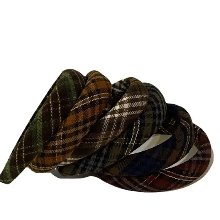 Korean Style Houndstooth Sponge Headband for Women - Image 8