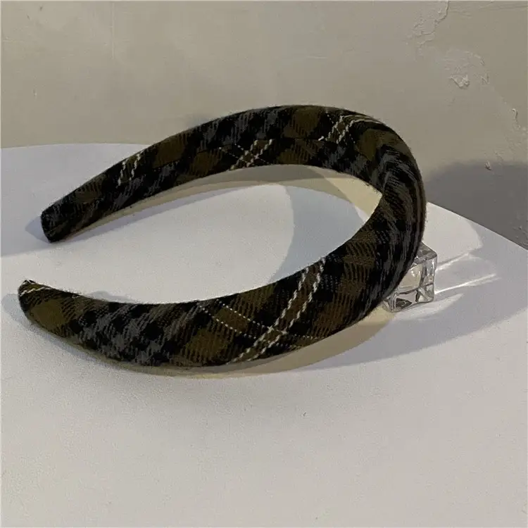 Korean Style Houndstooth Sponge Headband for Women - Image 3