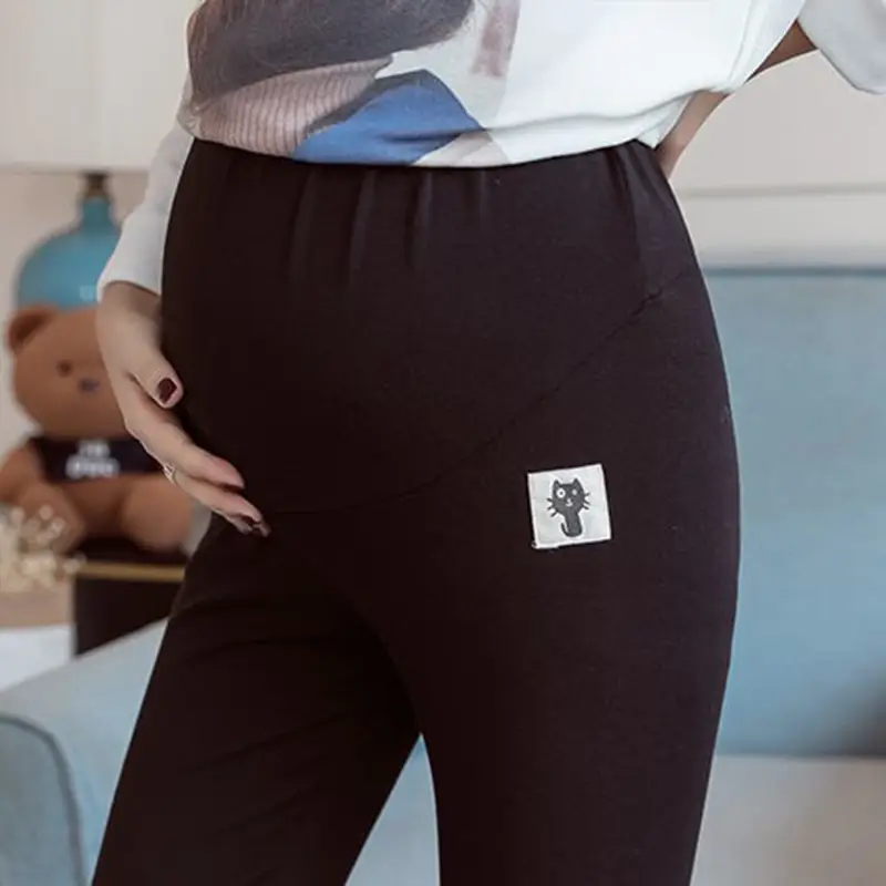 Maternity Leggings Pants Skinny Fall Belly Support - Image 2