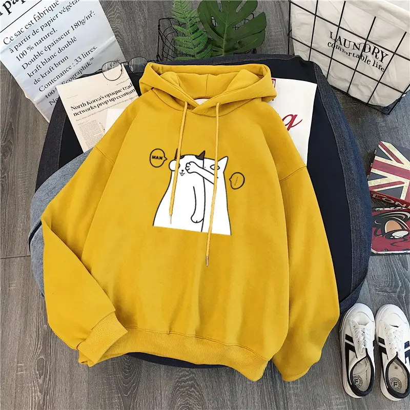 Women Fleece Hoodie Blue Winter 2021 Oversize — feature 11