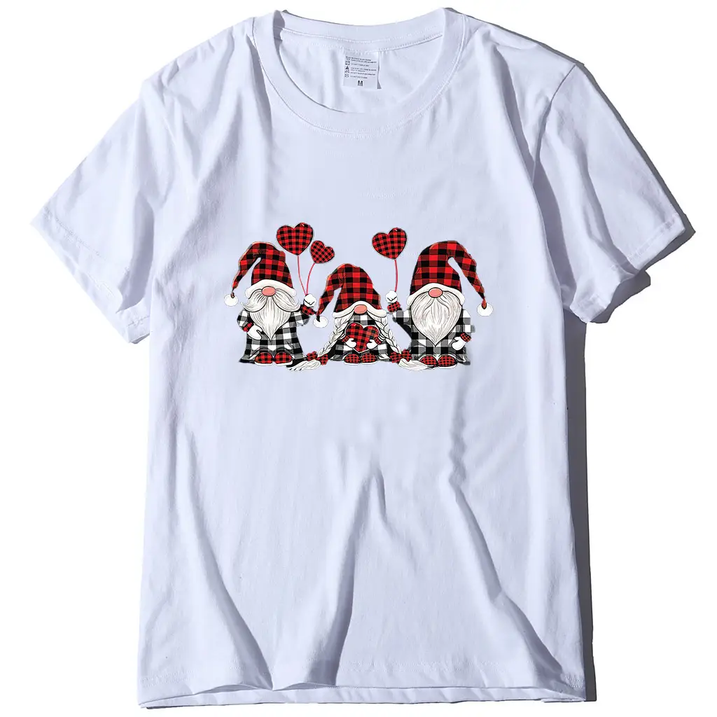 White T-Shirt with Little People Printed Design for Girls - Image 6