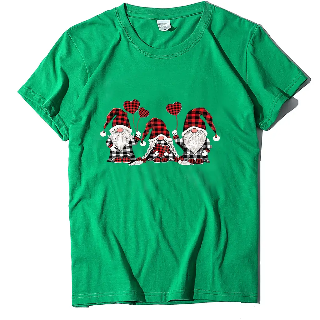 White T-Shirt with Little People Printed Design for Girls - Image 9