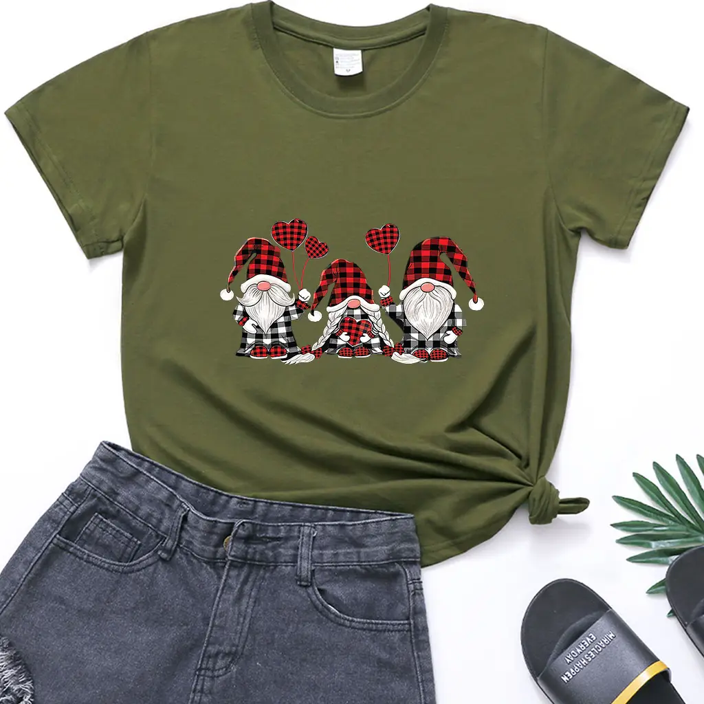 White T-Shirt with Little People Printed Design for Girls - Image 12