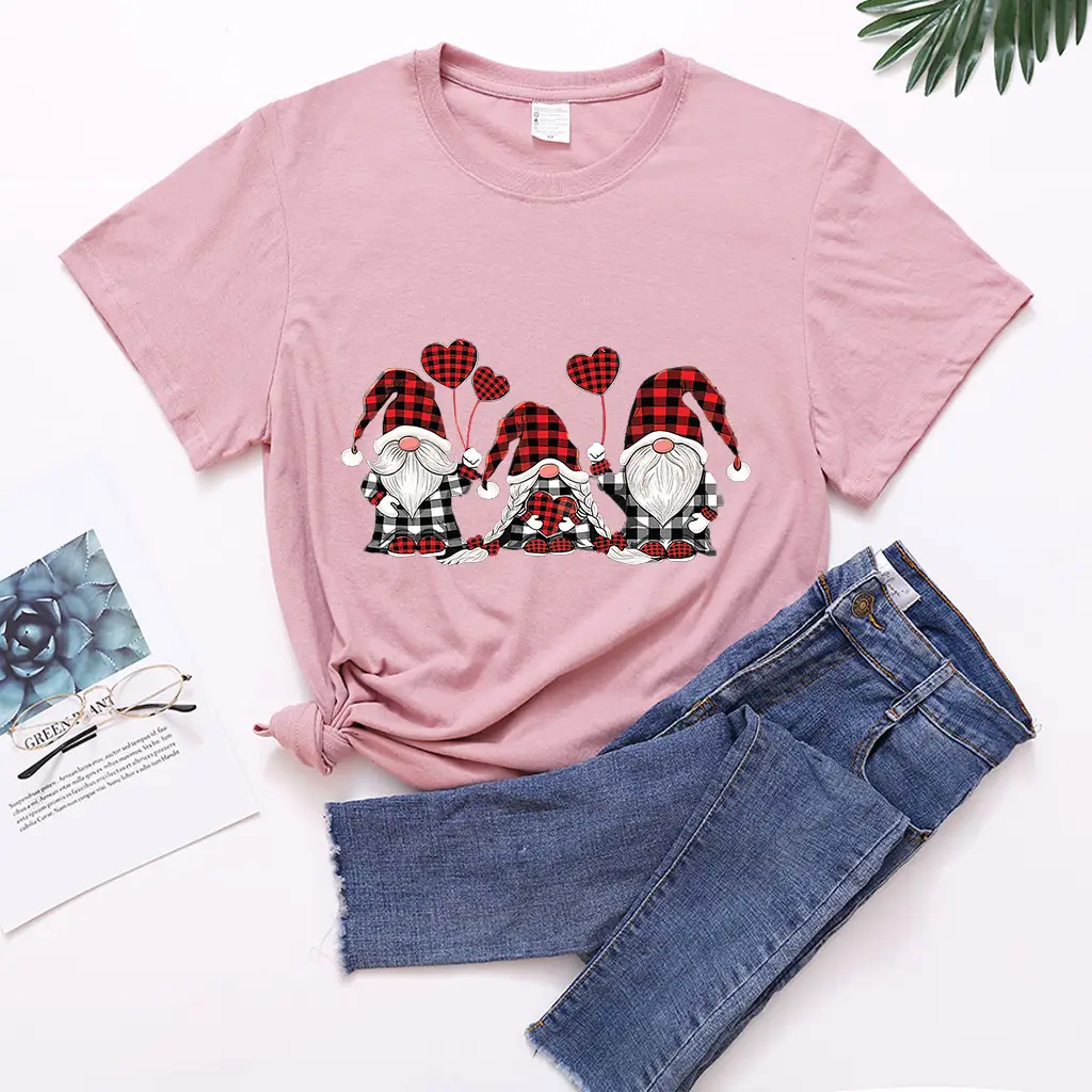 White T-Shirt with Little People Printed Design for Girls - Image 15