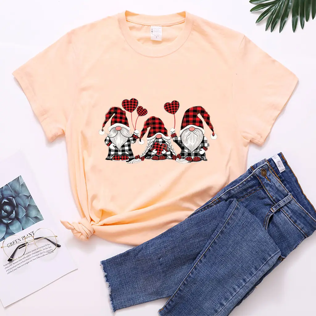 White T-Shirt with Little People Printed Design for Girls - Image 17