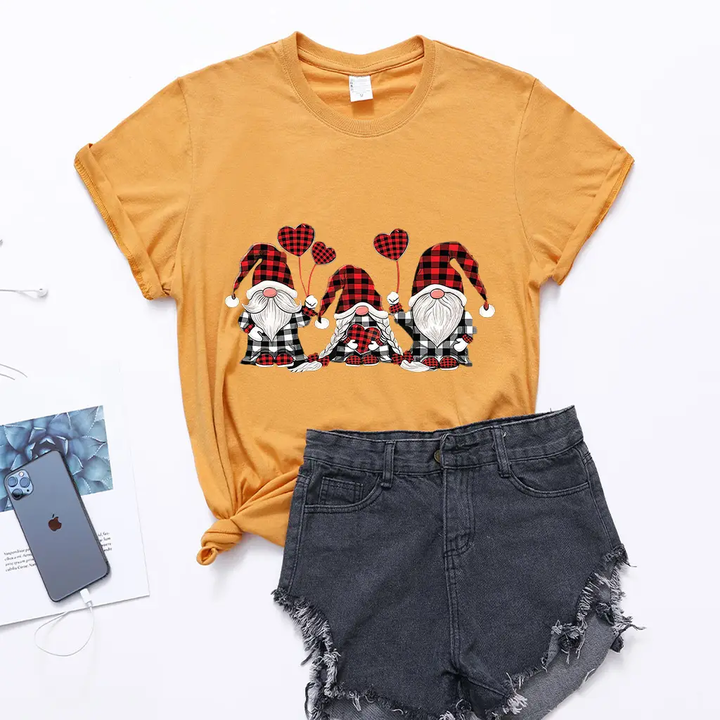 White T-Shirt with Little People Printed Design for Girls - Image 20