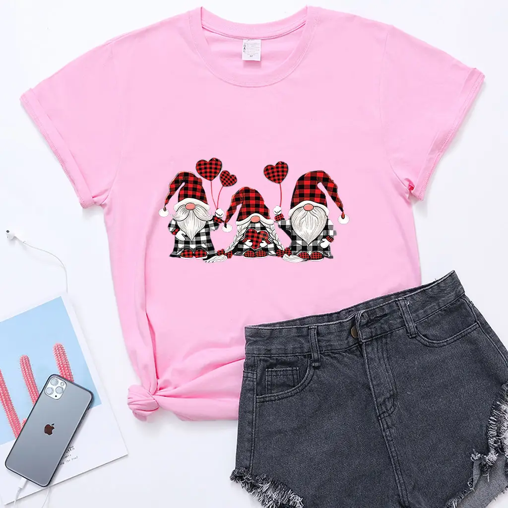 White T-Shirt with Little People Printed Design for Girls - Image 5