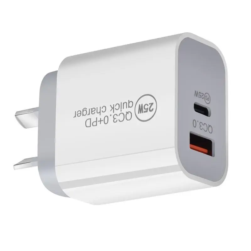 25W Dual Port PD QC3.0 Charger Australia Standard - Image 3