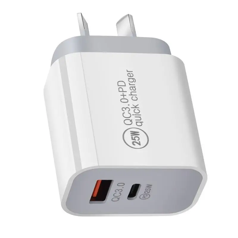 25W Dual Port PD QC3.0 Charger Australia Standard - Image 4