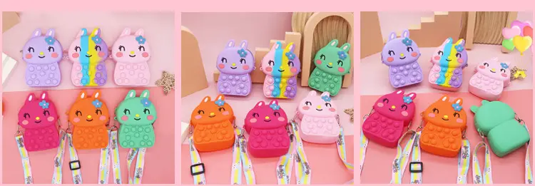 Unicorn Press Bubble Bag for Kids Crossbody Silicone Purse — feature 14