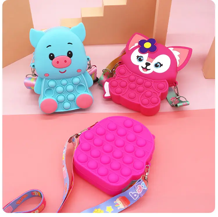 Unicorn Press Bubble Bag for Kids Crossbody Silicone Purse — feature 20