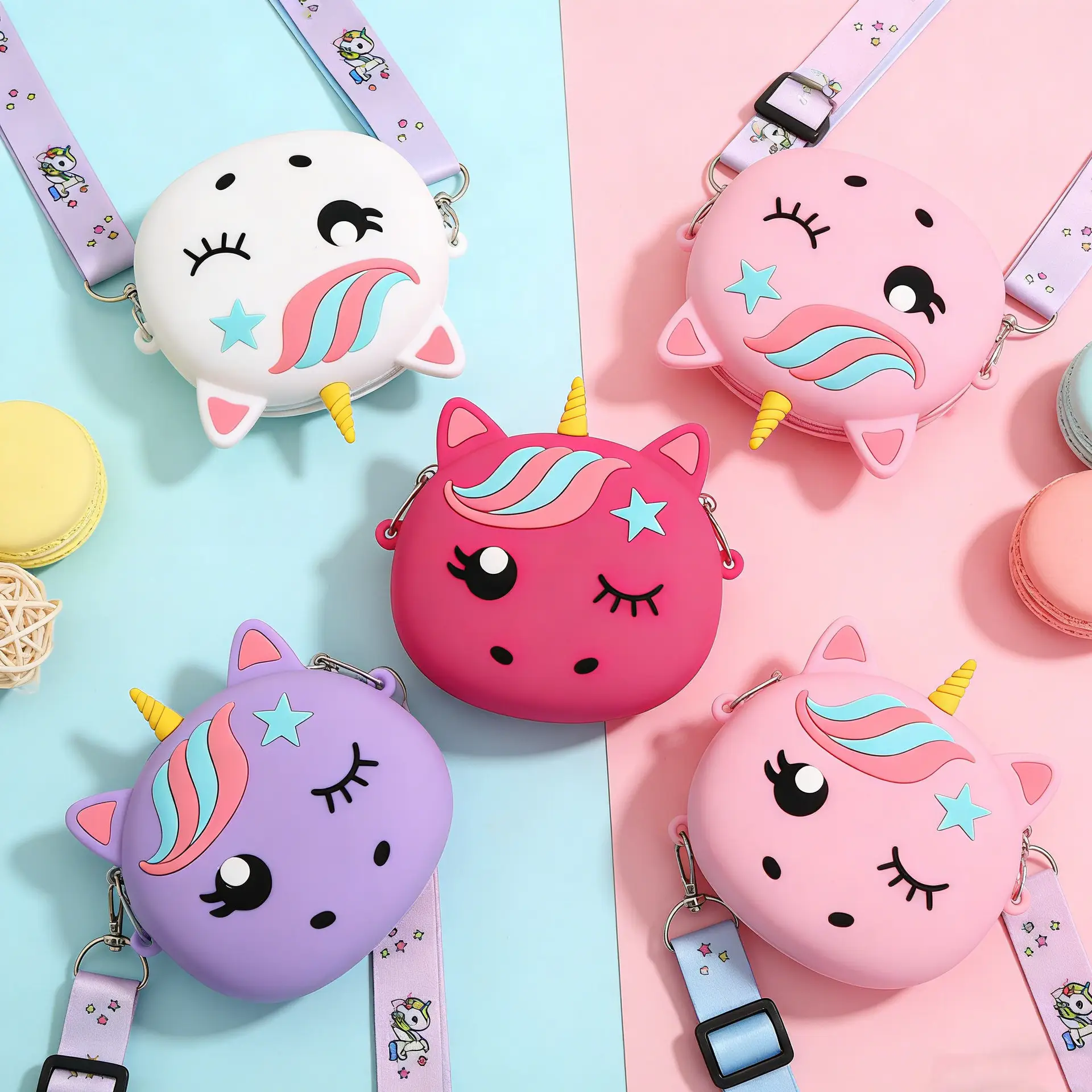 Unicorn Press Bubble Bag for Kids Crossbody Silicone Purse — feature 25