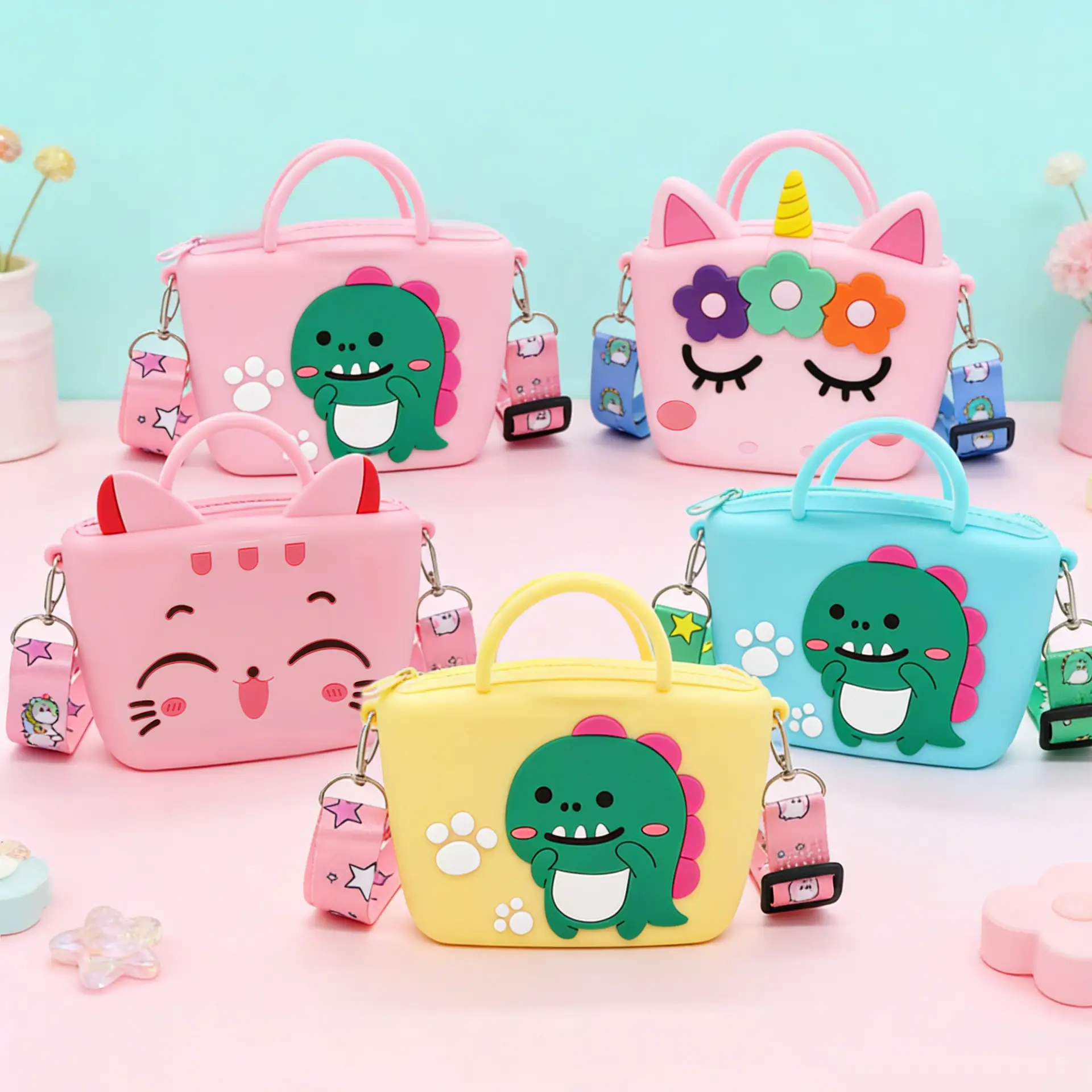 Unicorn Press Bubble Bag for Kids Crossbody Silicone Purse — feature 38