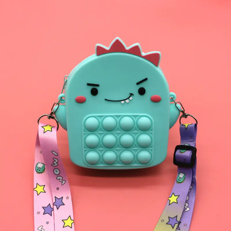 Unicorn Press Bubble Bag for Kids Crossbody Silicone Purse