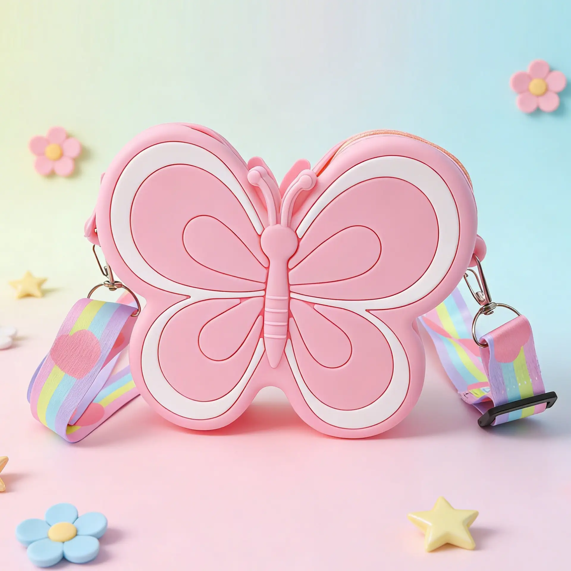 Unicorn Press Bubble Bag for Kids Crossbody Silicone Purse